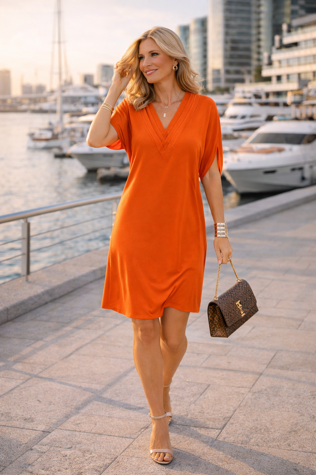 Franziska – Sommer Kleid mit V-Ausschnitt